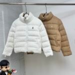 Polo Ralph Lauren Stand Collar Cable Knit Padded Jacket Pony Embroidery Winter Warm Coat