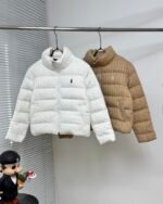 Polo Ralph Lauren Stand Collar Cable Knit Padded Jacket Pony Embroidery Winter Warm Coat