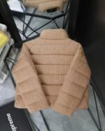 Polo Ralph Lauren Stand Collar Cable Knit Padded Jacket Pony Embroidery Winter Warm Coat - Image 5