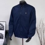 Polo Ralph Lauren Harrington Jacket Classic Pony Embroidered Collared Zip Up Casual Coat