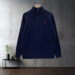 Polo Ralph Lauren Half Zip Turtleneck Cable Knit Sweater Pony Embroidered Warm Pullover - Image 4