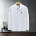 Polo Ralph Lauren Long Sleeve Polo Shirt Classic Pony Embroidered Solid Color Business Casual Top - Image 2