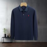Polo Ralph Lauren Long Sleeve Polo Shirt Classic Pony Embroidered Solid Color Business Casual Top - Image 5