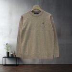 Polo Ralph Lauren Crew Neck Knit Sweater Classic Pony Embroidered Solid Color Warm Pullover - Image 2