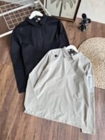 Descente Men Half Zip Functional Long Sleeve Polo Shirt Outdoor Quick Dry Top
