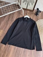 Descente Men Half Zip Functional Long Sleeve Polo Shirt Outdoor Quick Dry Top - Image 2