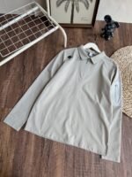 Descente Men Half Zip Functional Long Sleeve Polo Shirt Outdoor Quick Dry Top - Image 3
